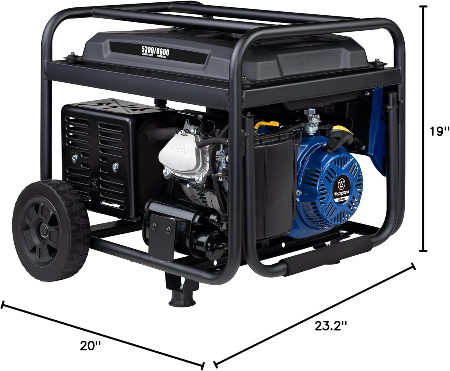 Westinghouse WGen5300v 6,600-W Portable RV Ready Gas Powered Generator Home RV
