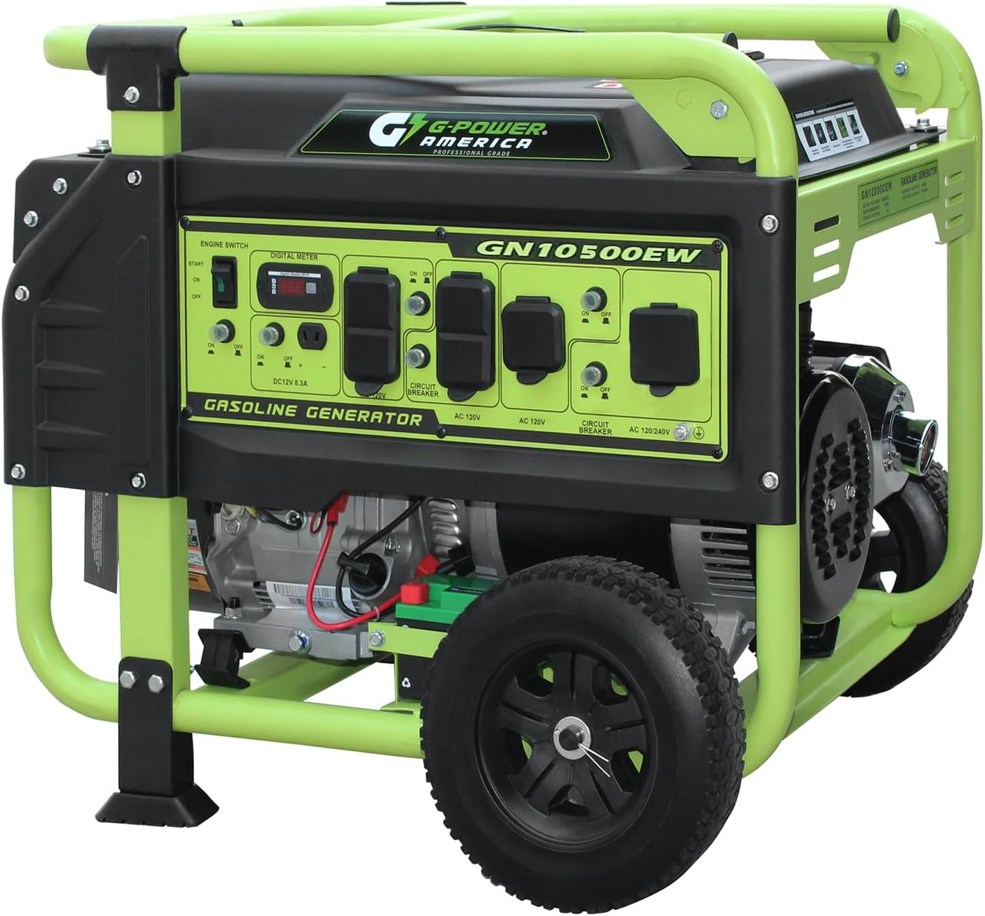 Green Power 10,500-W Portable RV Ready Gas Powered Generator with Electric Start