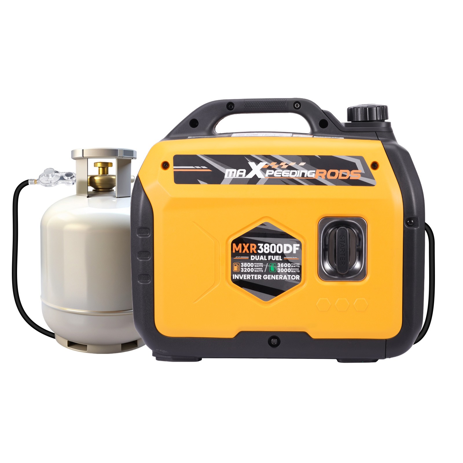 Dual Fuel Inverter Generator 3200W Running 145cc OHV for Tailgating and Travel