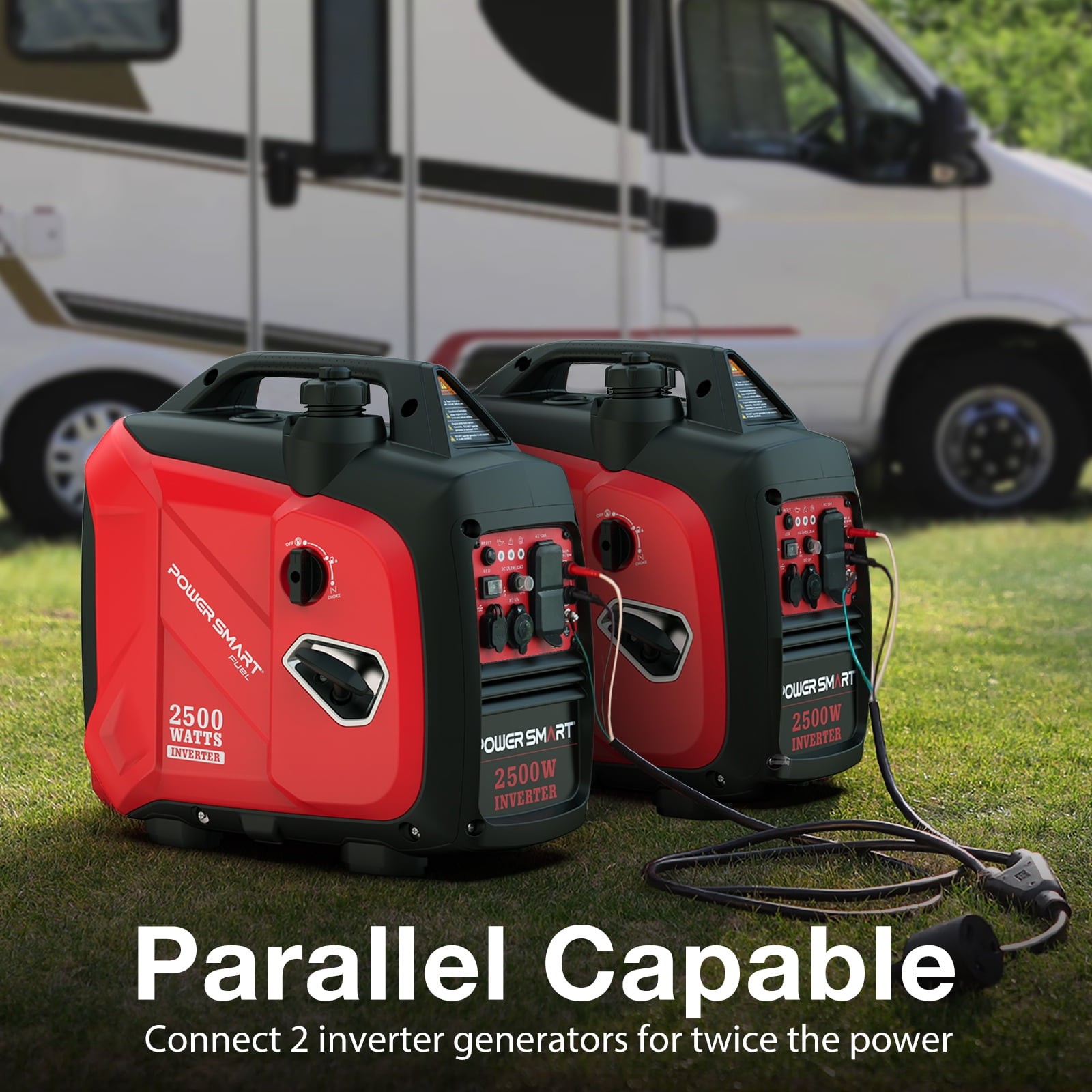 2500W Portable Inverter Gas Generator Super Quiet Low Oil Shutdown Low Noise for