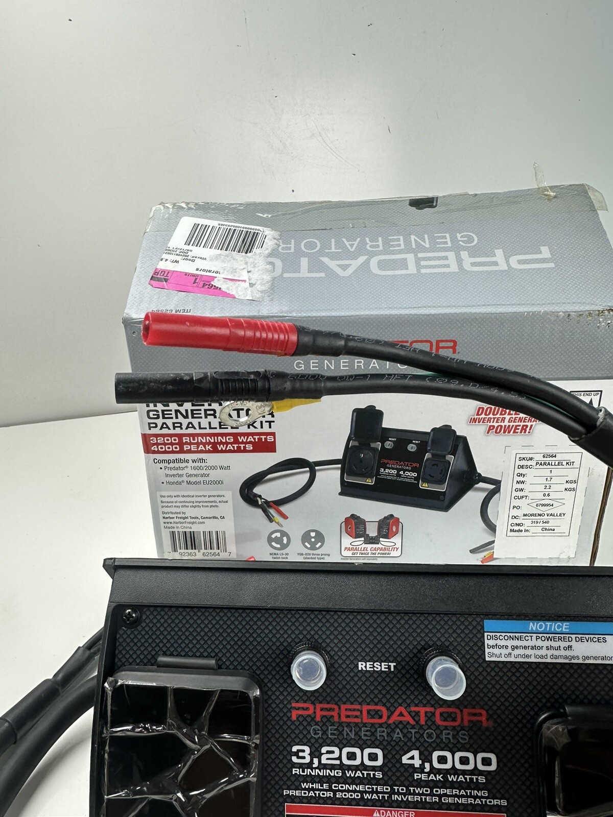 RV Ready 30A Parallel Kit For Predator 2000 Or 1600 Inverter Generator