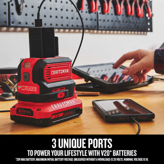 CRAFTSMAN 20-volt, 150-Watts Portable Power Station (Battery Not Included)