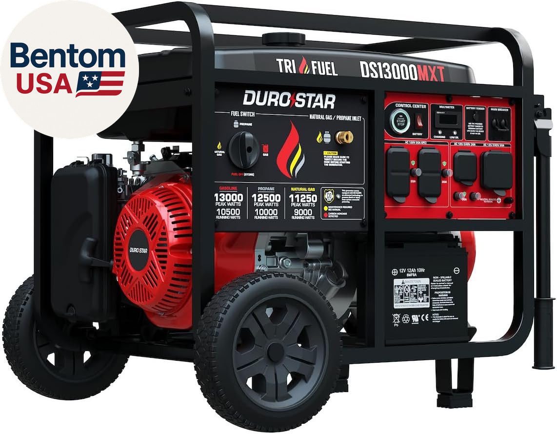 DS13000MXT 13,000-Watt 500Cc Tri Fuel Portable Generator – Gas, Propane & Natura