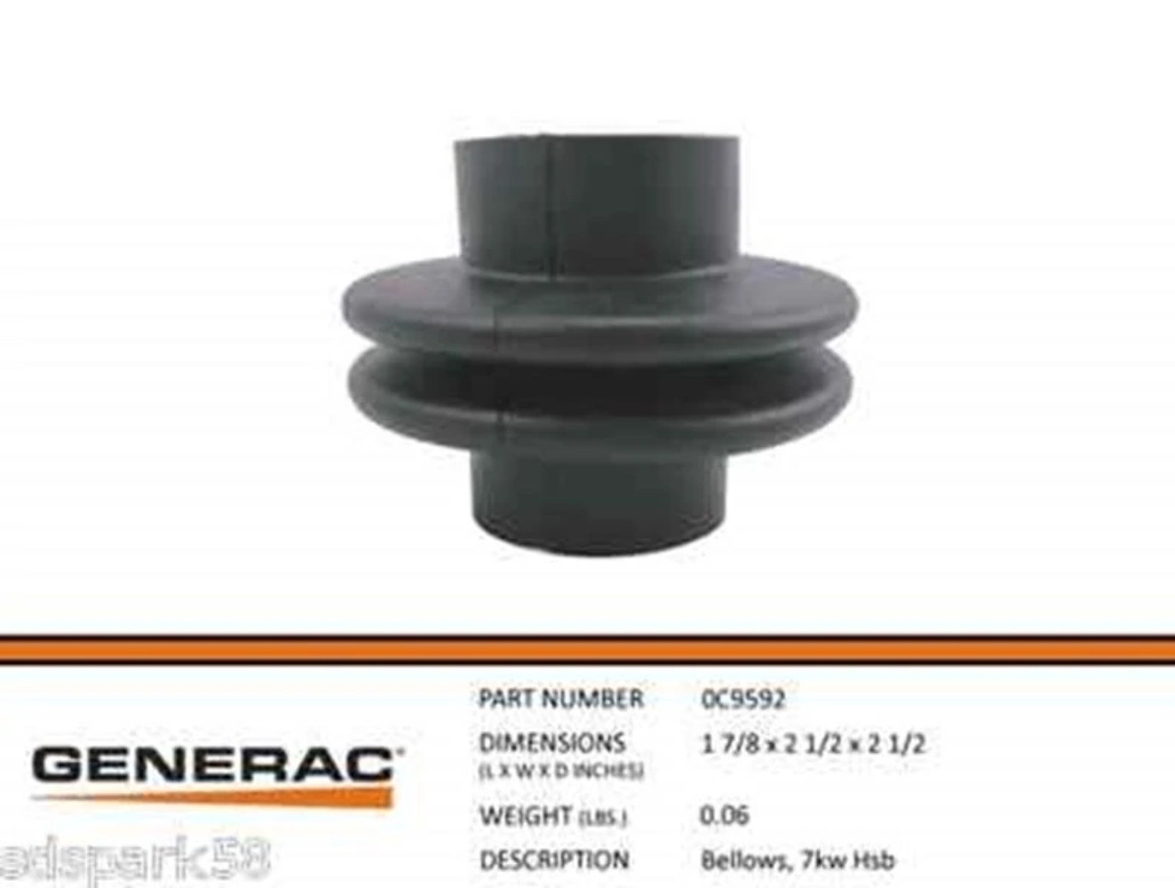Generac Guardian BELLOWS 7KW HSB 0C9592