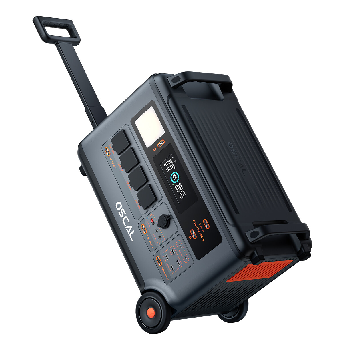 Blackview OSCAL Portable Power Station 6000W LiFePO4 Solar Generator 57600Wh Max
