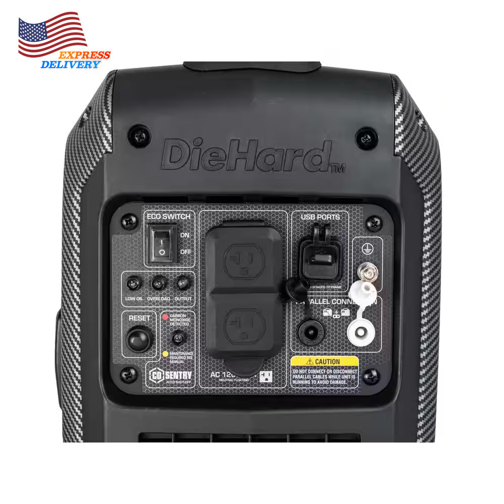 2400-Watt Recoil Start Portable Gasoline Powered Inverter Generator w/CO Alert