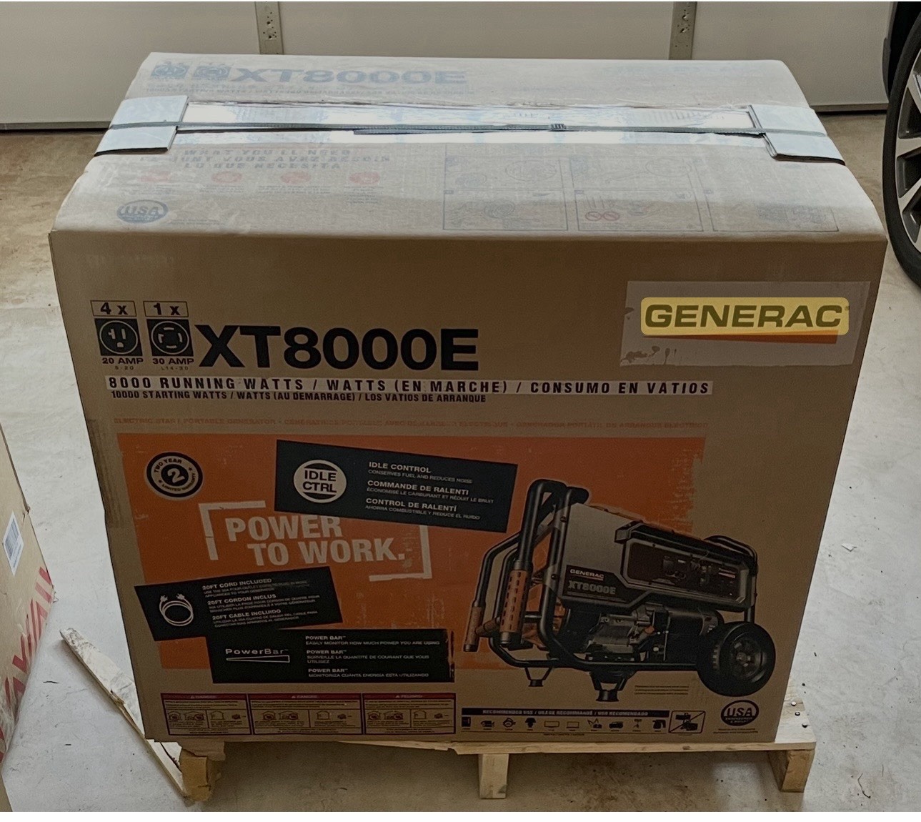 Generac GP8000E COsense Portable Generator Electric Start PowerRush Technology