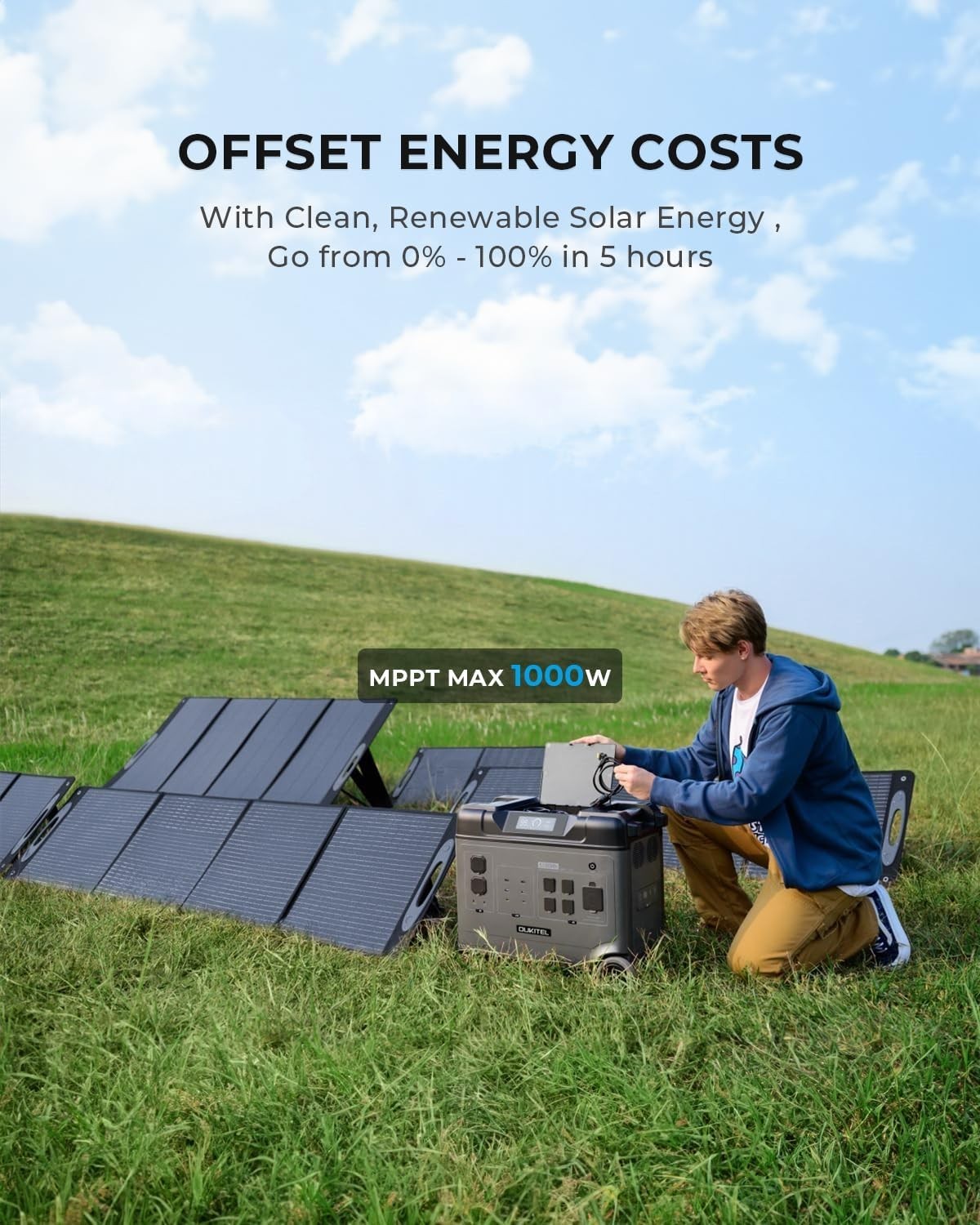 OUKITEL P5000 PRO 5120Wh Portable Power Station with 400W Solar Panel