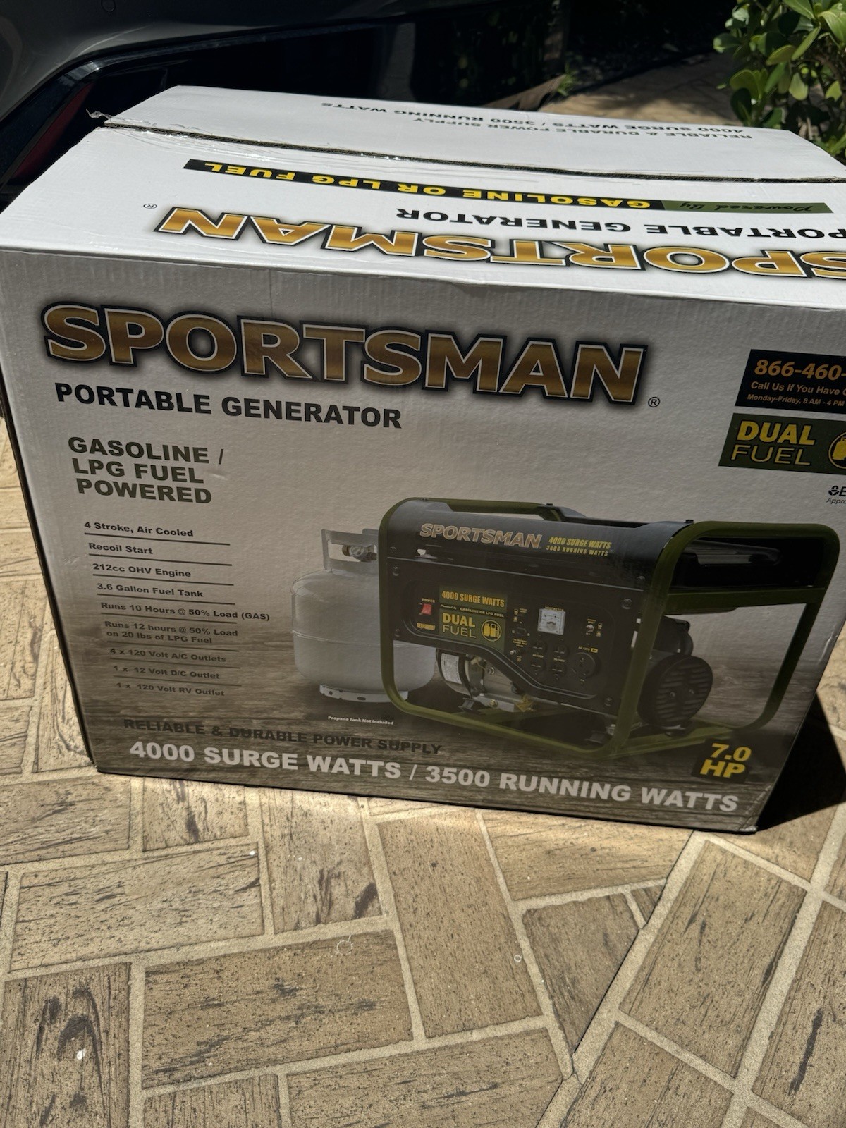 Sportsman GEN4000DF Dual Fuel Portable Generator New Open Box Never Used