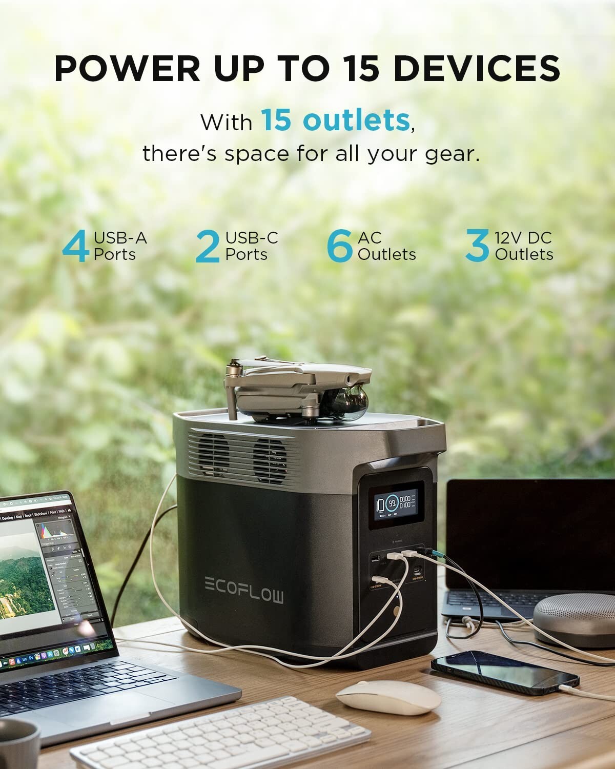 EcoFlow DELTA 2 Portable Power Station 1024Wh Certified Refurbished, LiFePO4