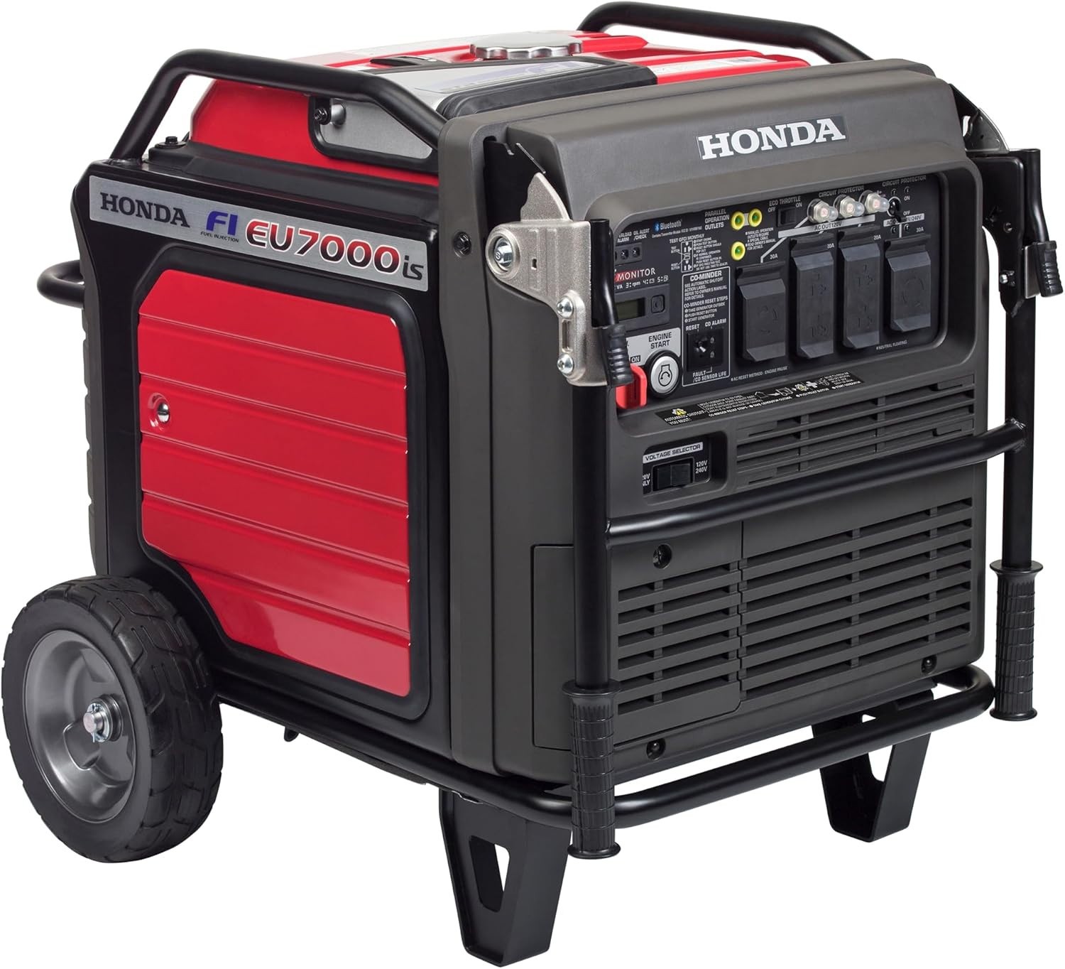 Honda 7,000-W Quiet Portable Gas Inverter Generator, Electric Start, CO Sensor