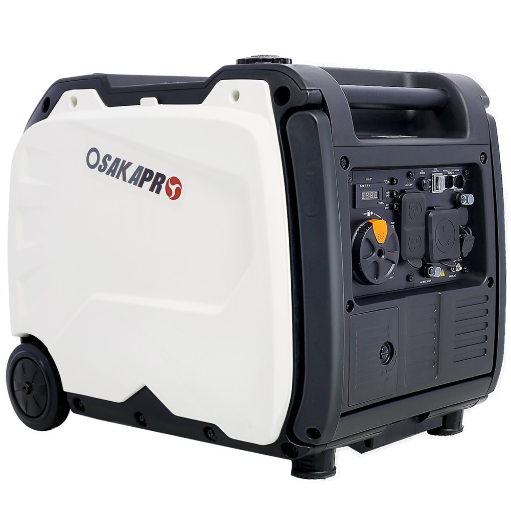 Ultra-Quiet 4500W Inverter Generator w/Electric Start – Foldable Handle & Wheels