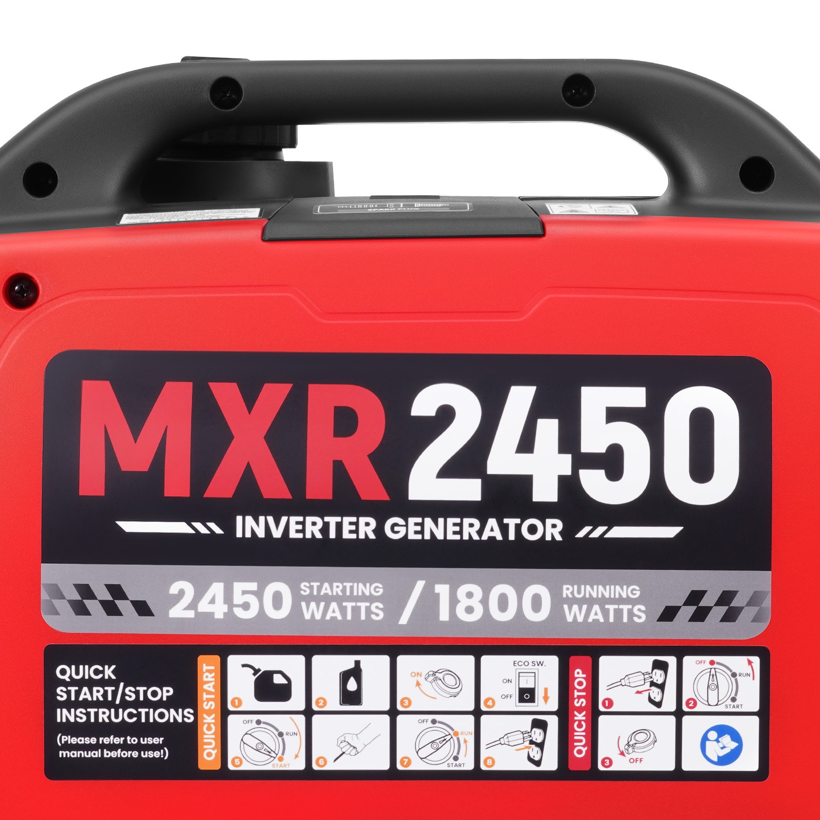 2450W Gsoline Inverter Generator with CO Sensor for Family Camping Safety
