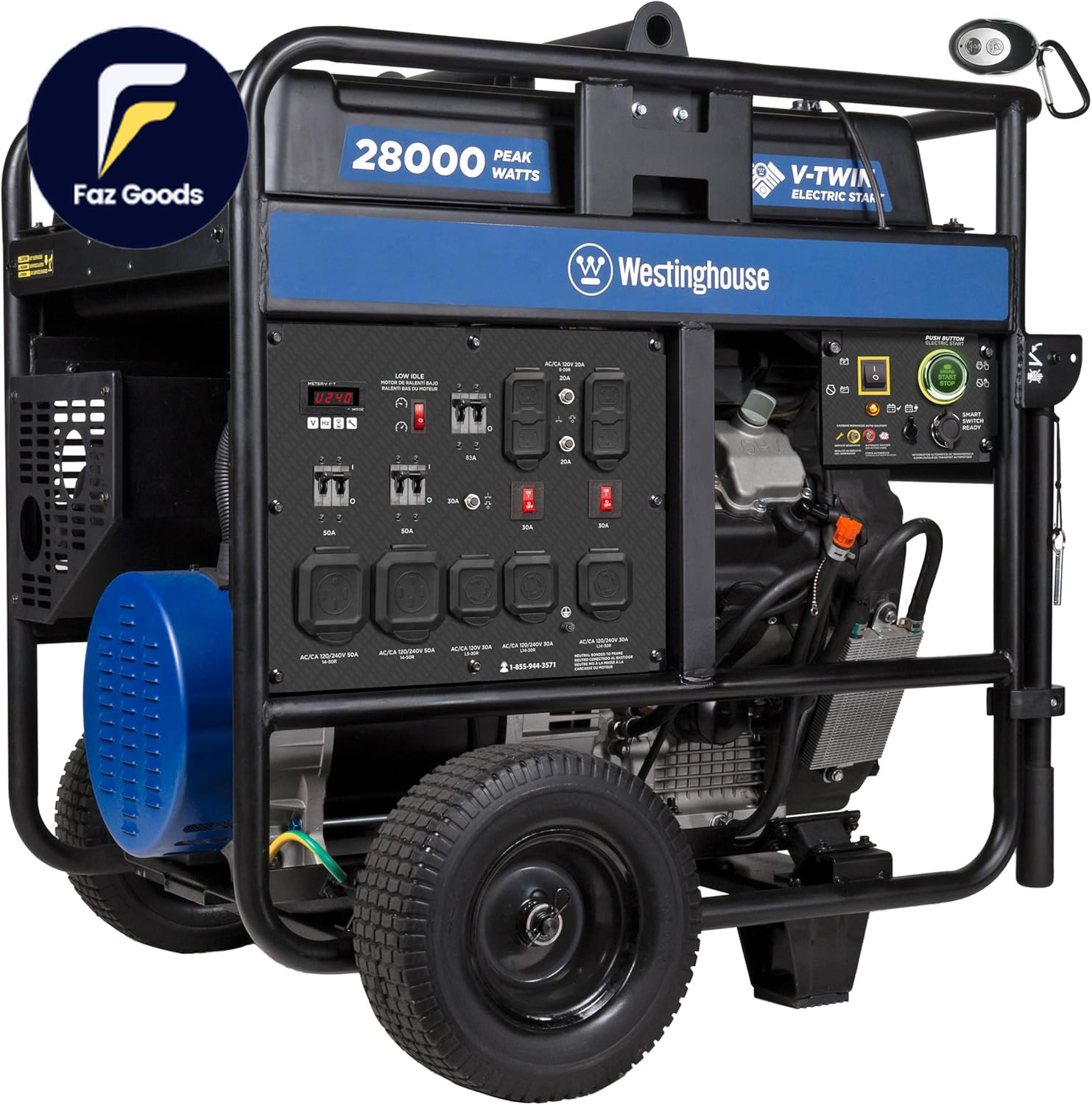 Westinghouse 28000 Peak Watt Home Backup Portable Generato Remote Electric Start