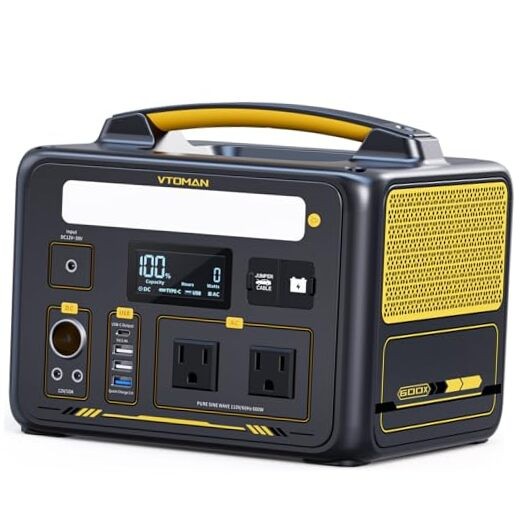 Portable Power Station 600W, 299Wh Solar Generator LiFePO4 Battery Jump 600X