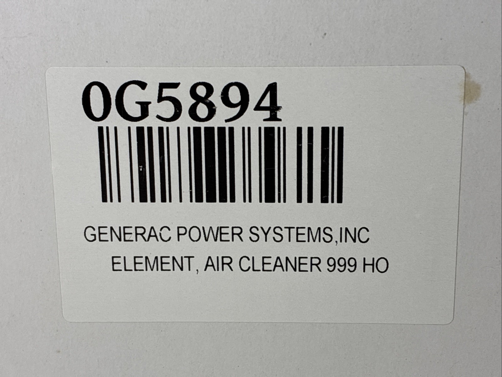 Generac 0G5894 Guardian Air Filter for 20kW (999cc) Engines QTY 1