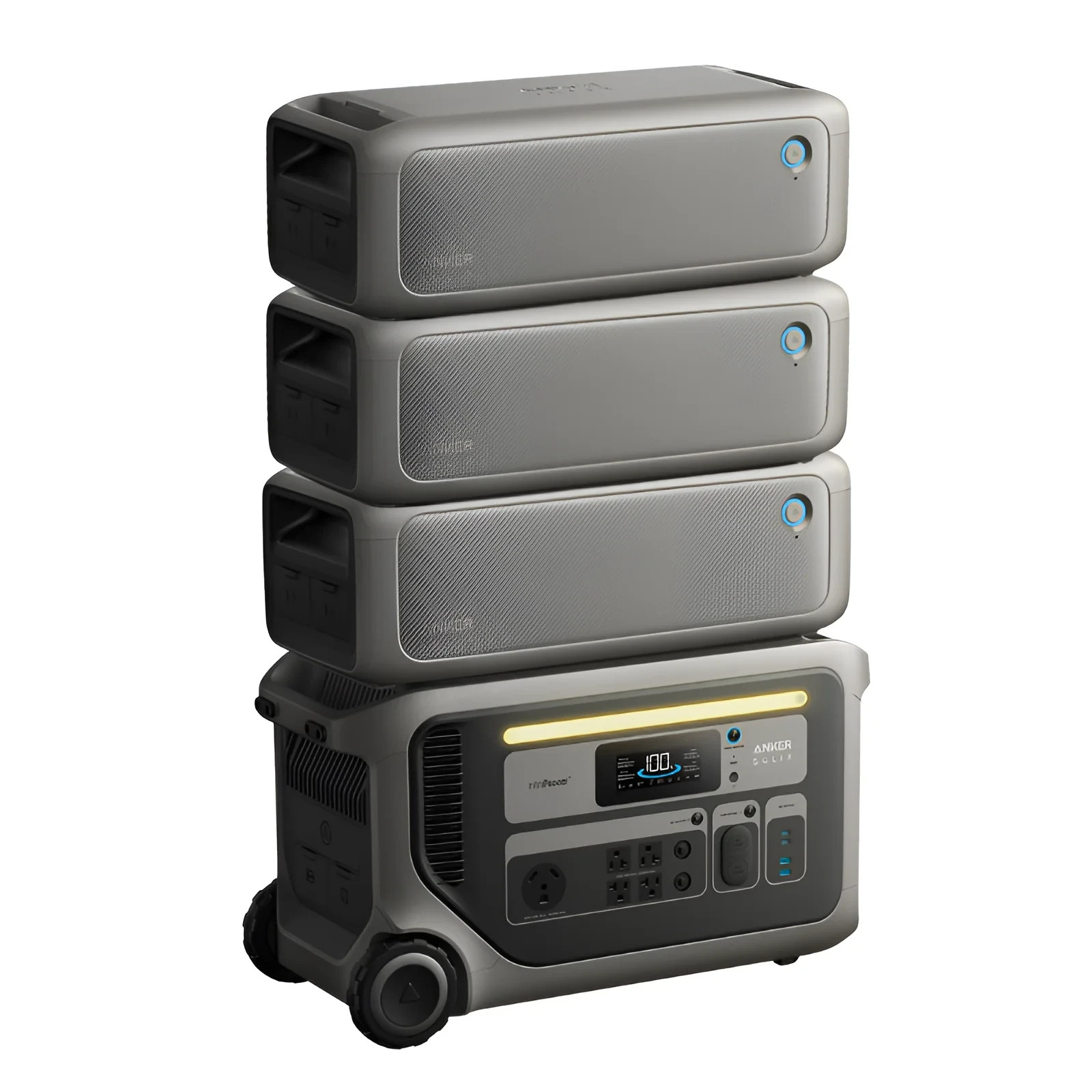 Anker SOLIX F3000 Long Lasting Portable Power Station with 3x Expansion Battery