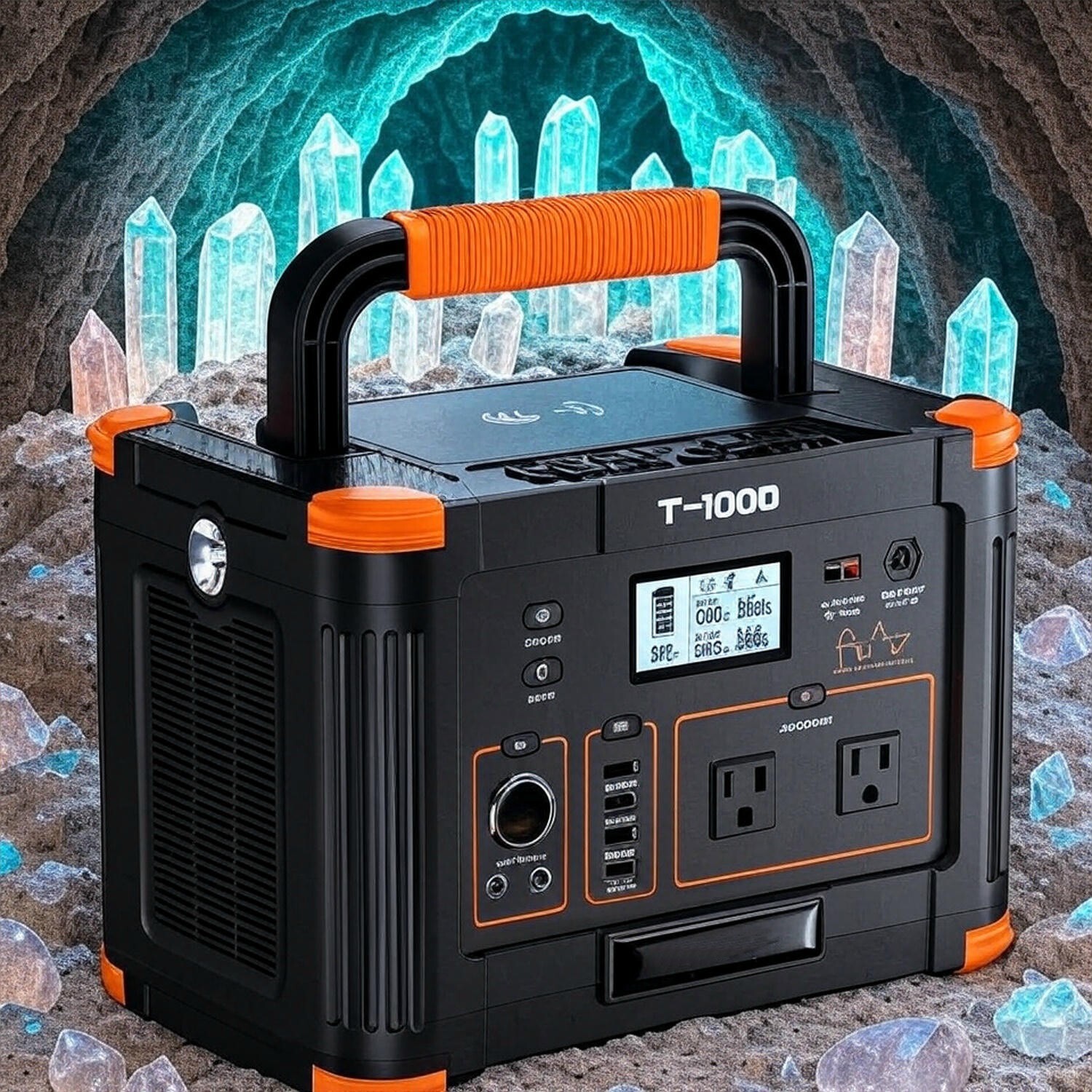 1000W 500W Portable Solar Generator Station Battery Power Bank