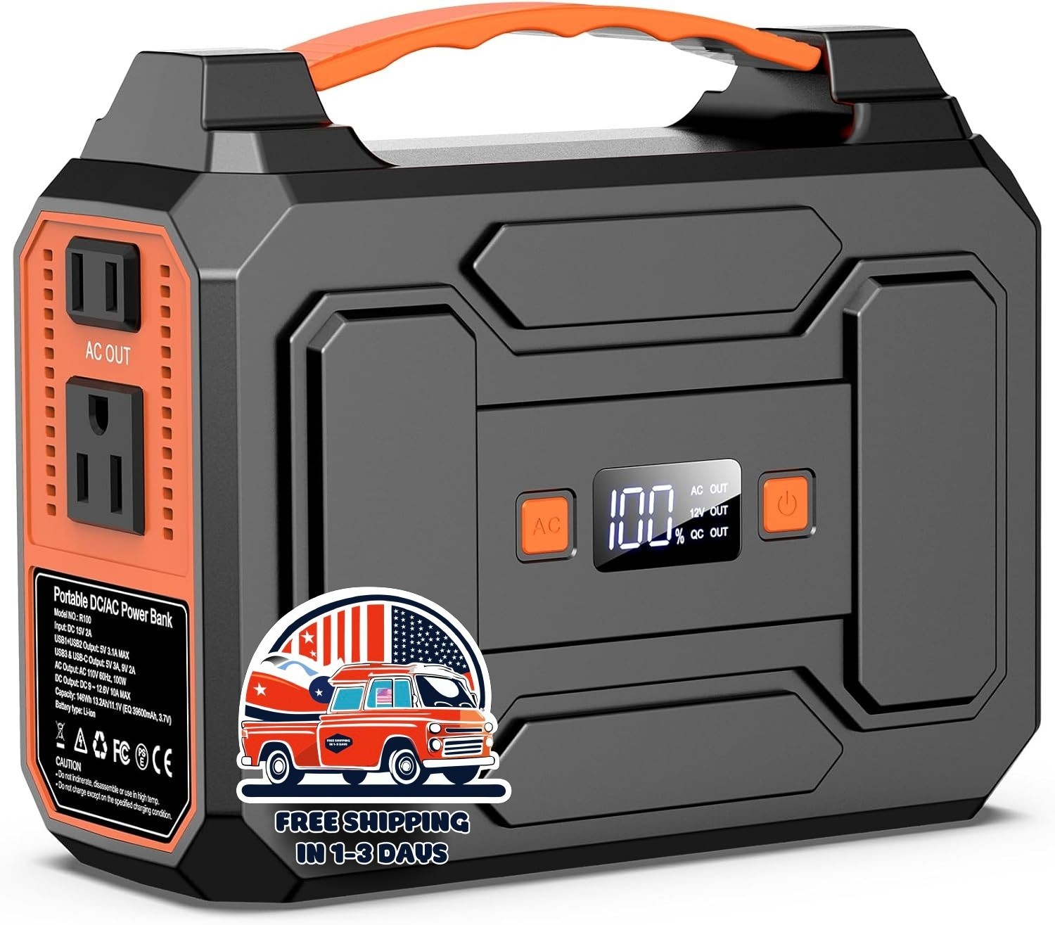 Estación De Energía Portátil 146Wh 39600mAh Generador Solar Con Enchufe AC 110V