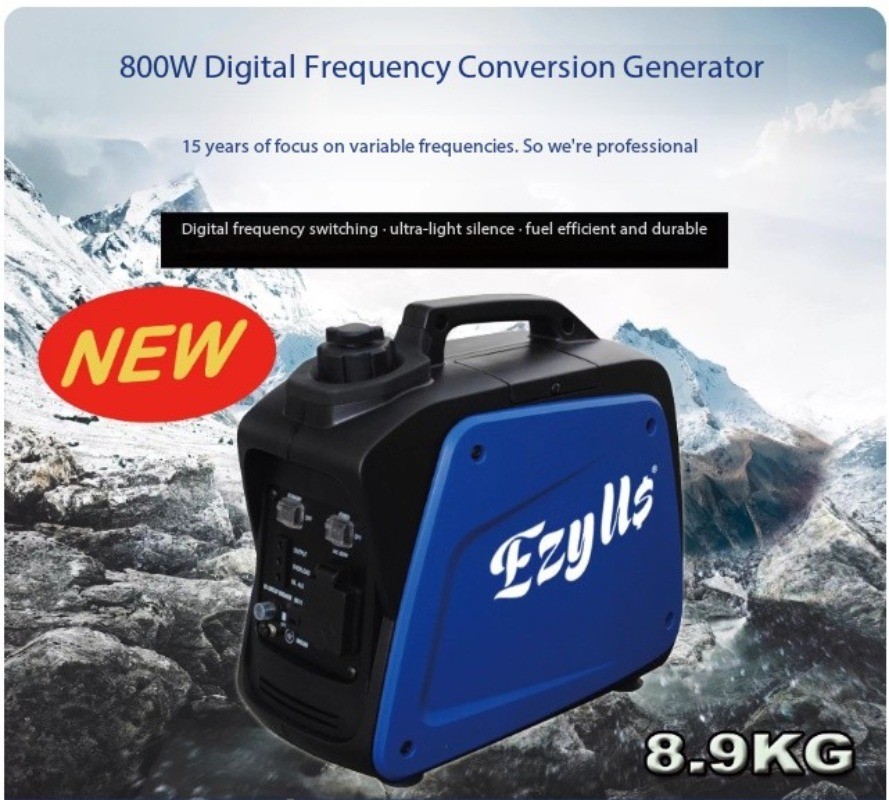 Gasoline Generator for Home Use, Inverter Type, 800W/1kW/2kW/3kW Quiet Operation
