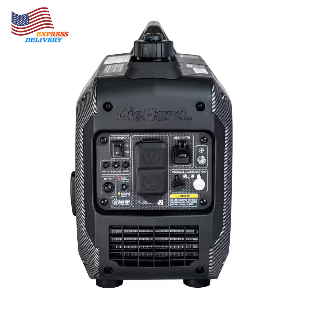 2400-Watt Recoil Start Portable Gasoline Powered Inverter Generator w/CO Alert