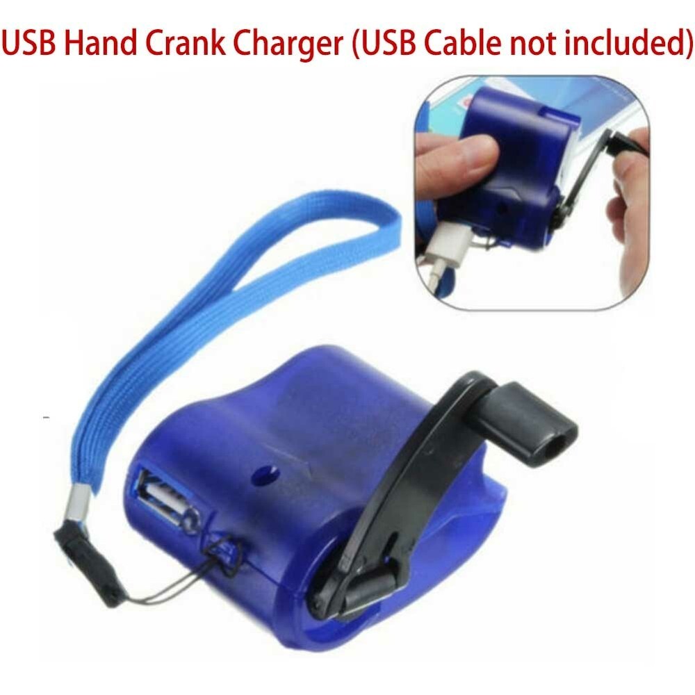 USB Hand Crank Power Phone Charger Manual Charging Dynamo Generat Emergency New