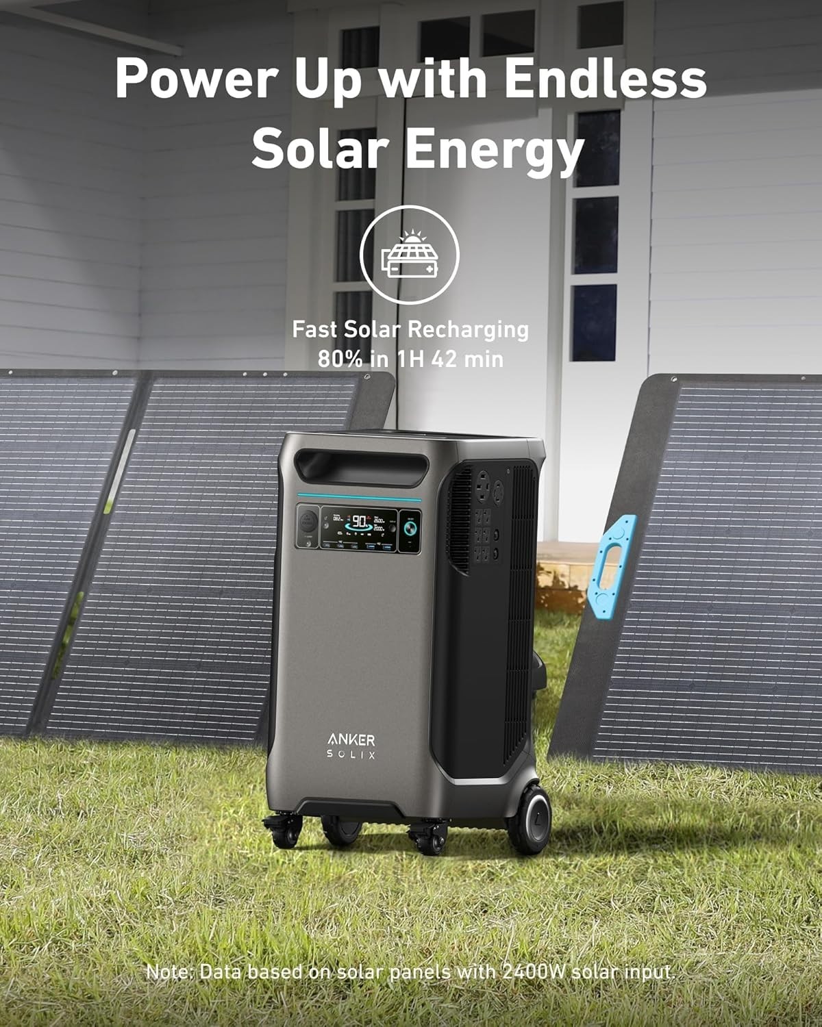 Anker SOLIX F3800 Plus Portable Power Station with 410W Rigid Solar Panel 4 Set