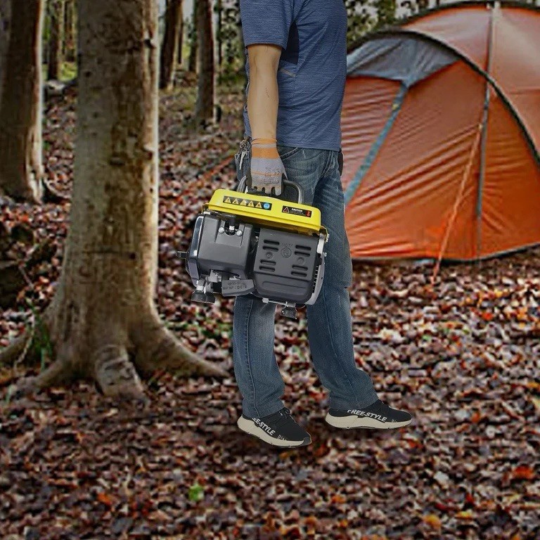 OSAKAPRO 900W 71cc Portable Gas Generator, 5h Run Time, 95dB, DC Charging Clamps