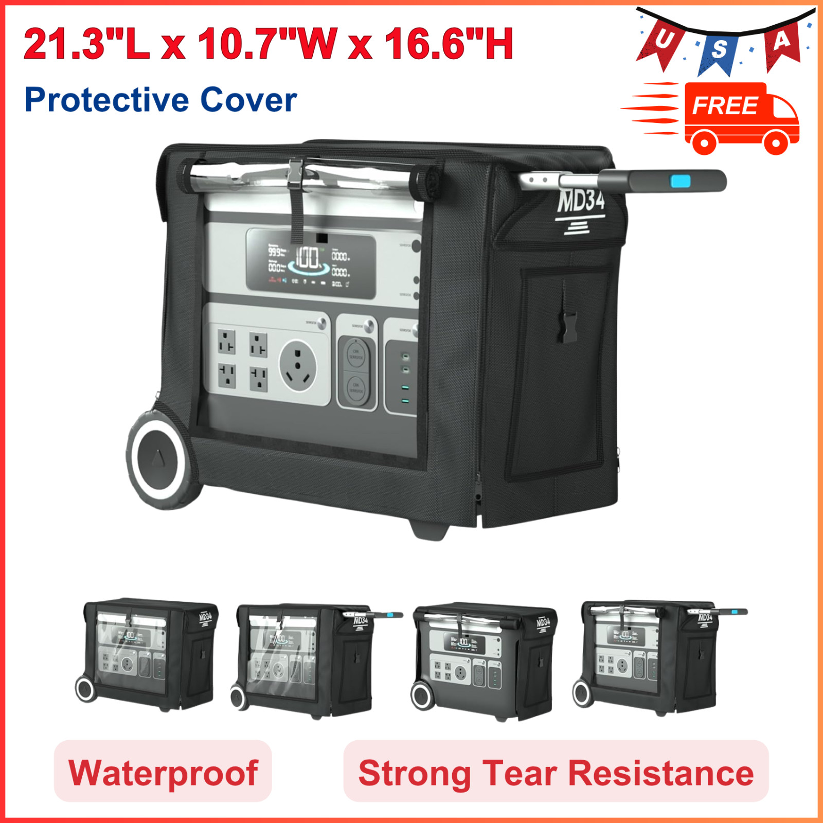 For Anker SOLIX F2000 Power Station Cover – Waterproof & Dustproof Protection