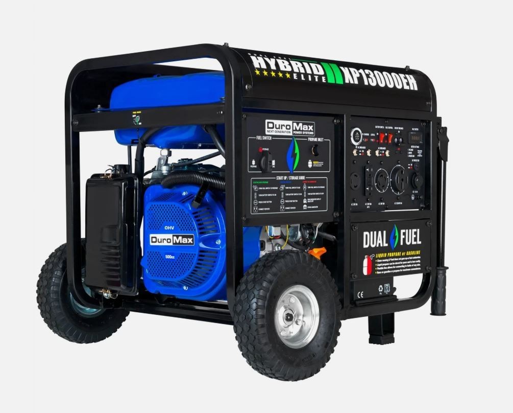 DuroMax XP13000EH 13,000 Watt Portable Dual Fuel Gas Propane Generator