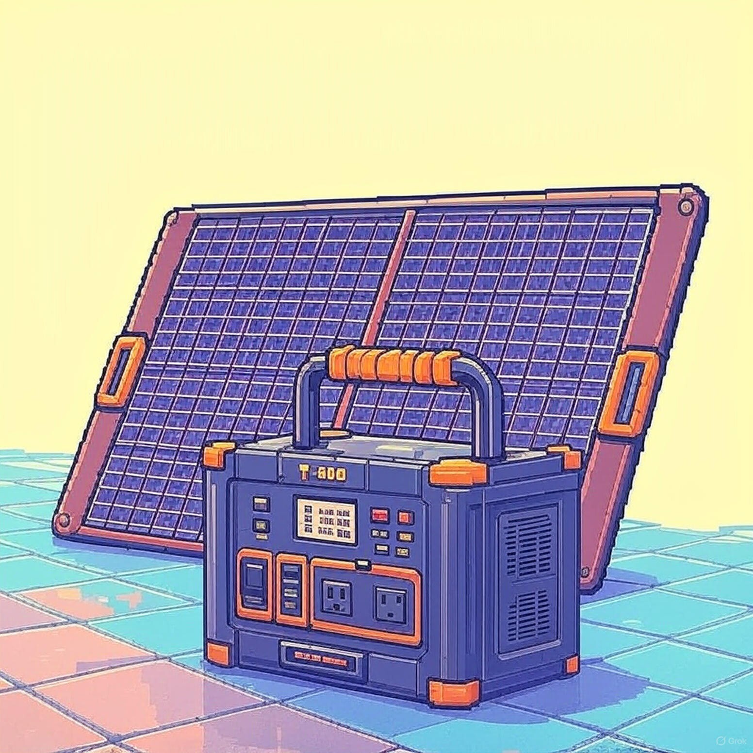 1000W 500W Portable Solar Generator Station Battery Power Bank