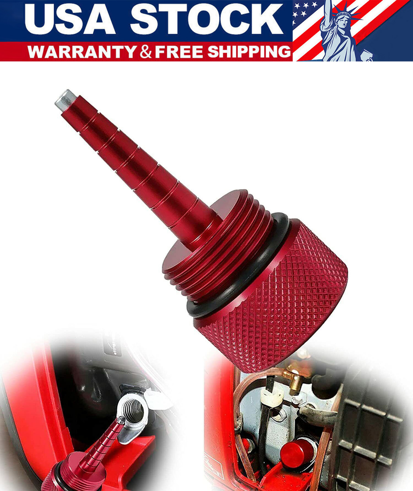 Red Magnetic Oil Dipstick Generator Oil Dip Stick Red for Honda EU2200i