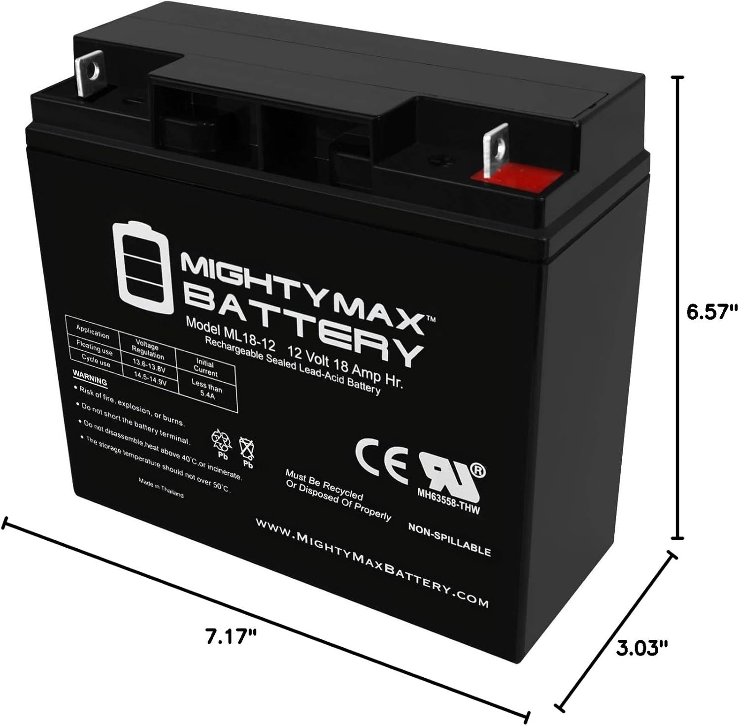 Compact 12V 18AH SLA Battery – Maintenance Free & Shock Resistant Power Source