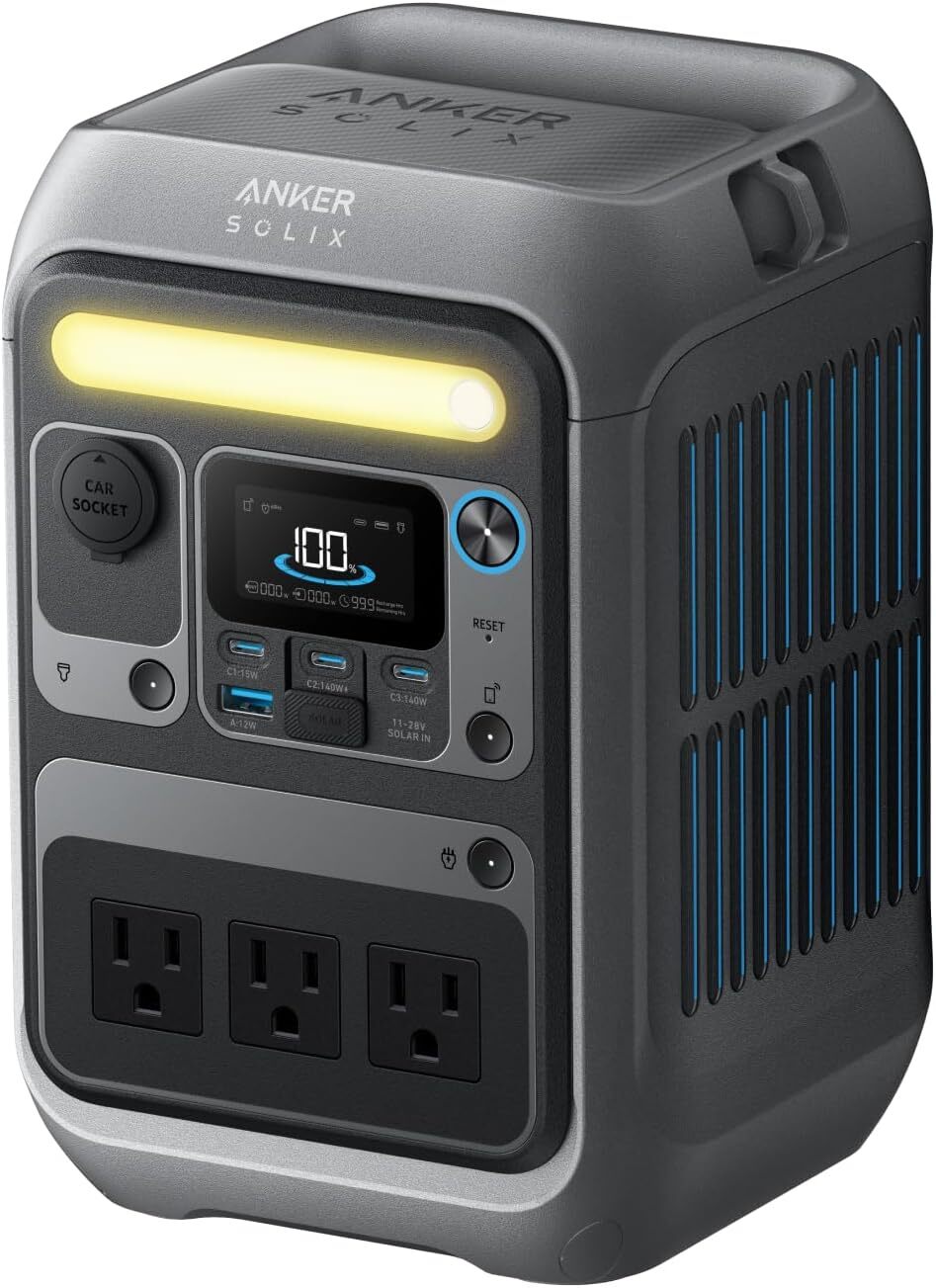 Anker SOLIX C300 Portable Power Station, 288 WHr Lithium Iron Phosphate