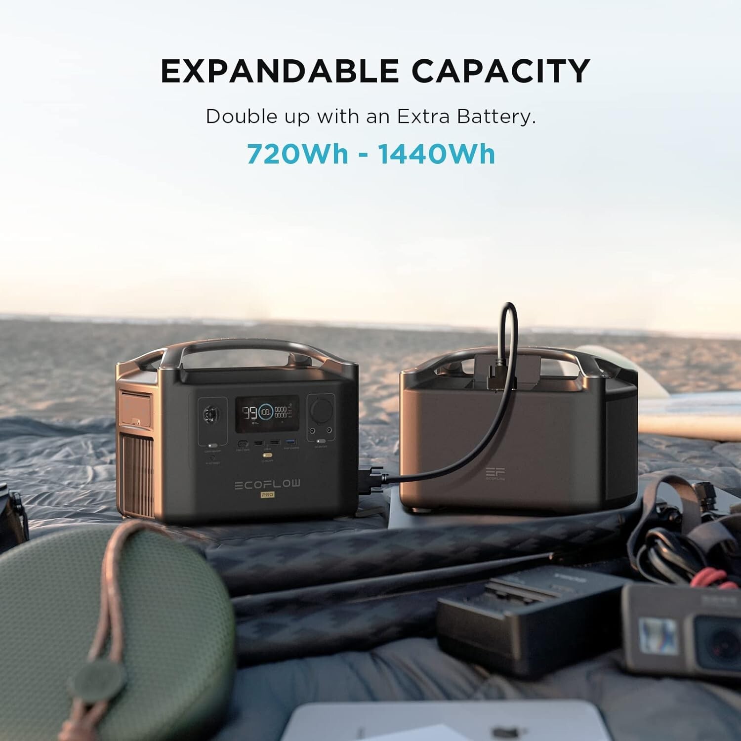 EcoFlow RIVER Pro Power Station 720Wh Generator for Outdoor, Camping, RV