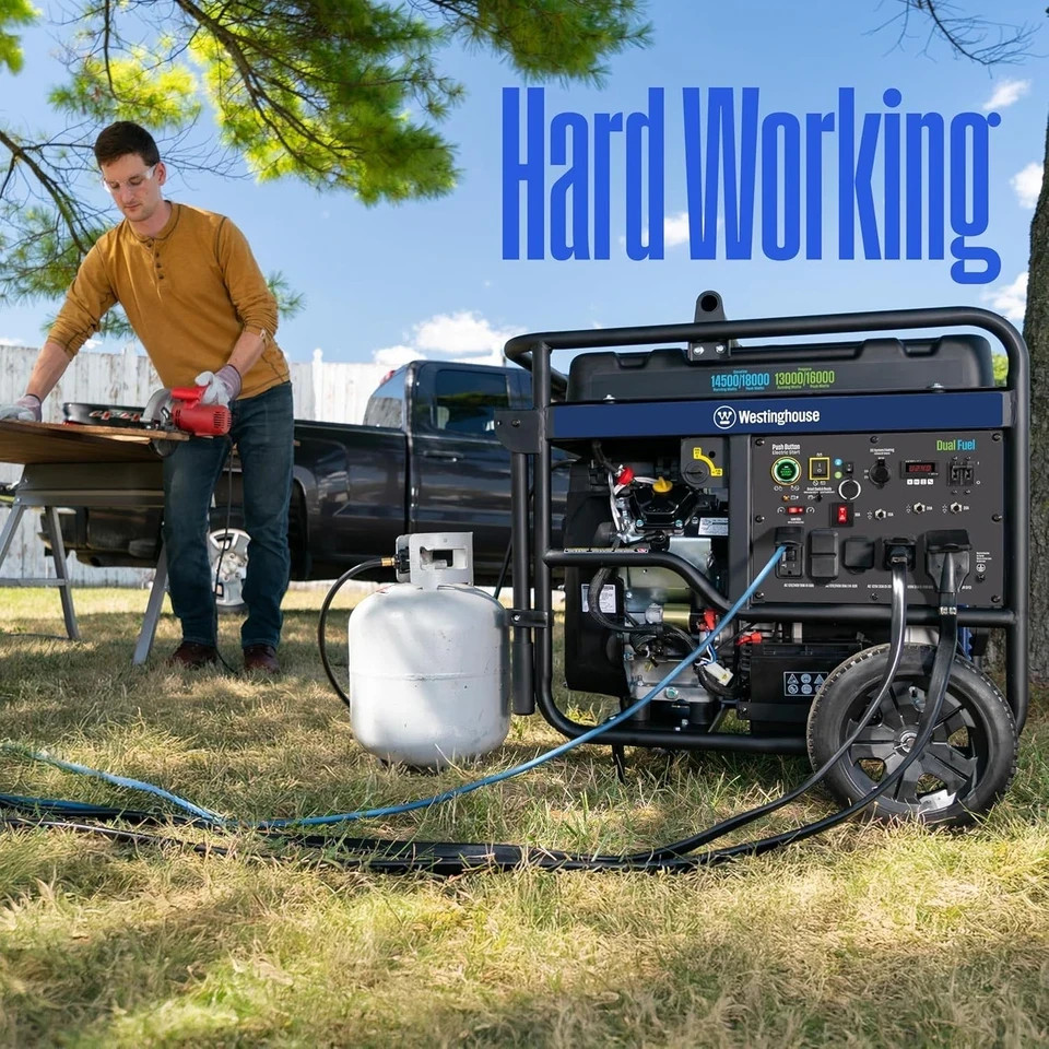 Westinghouse 18,000-W Portable Hybrid Dual Fuel Gas Generator with Remote Start