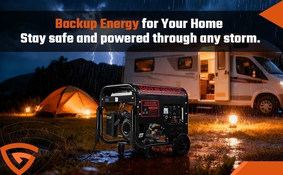 110V+220V Quiet Inverter Generator 5000W 274cc Gasoline Power Electric Start