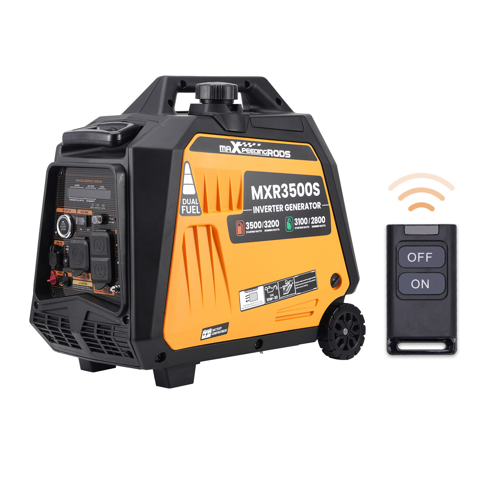 3500 Watt Portable Generator Inverter 3.2KW Gas Propane Dual Fuel Electric Start