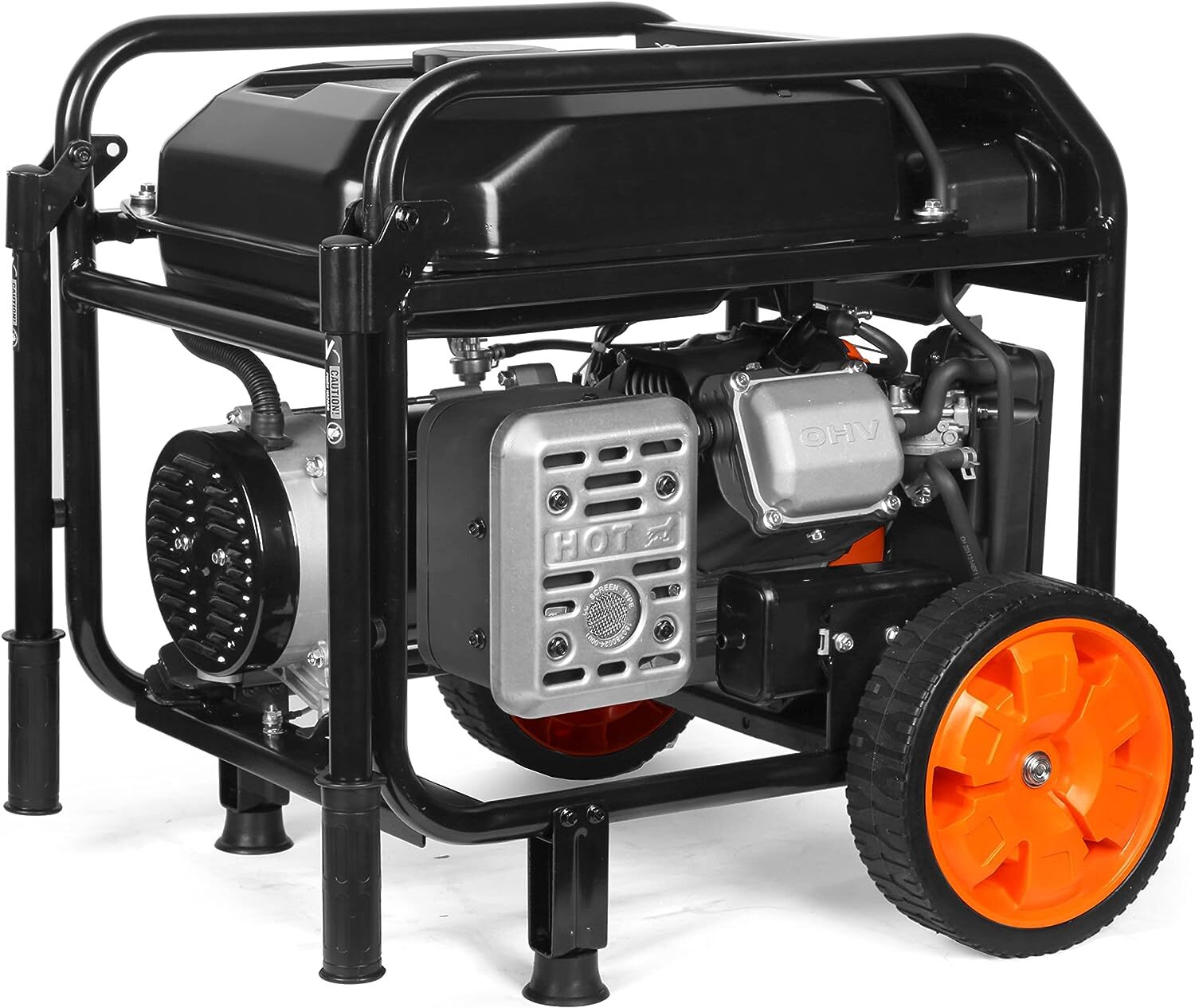 WEN 5,600-W Portable RV Ready Gas Powered Generator, Electric Start, CO Sensor