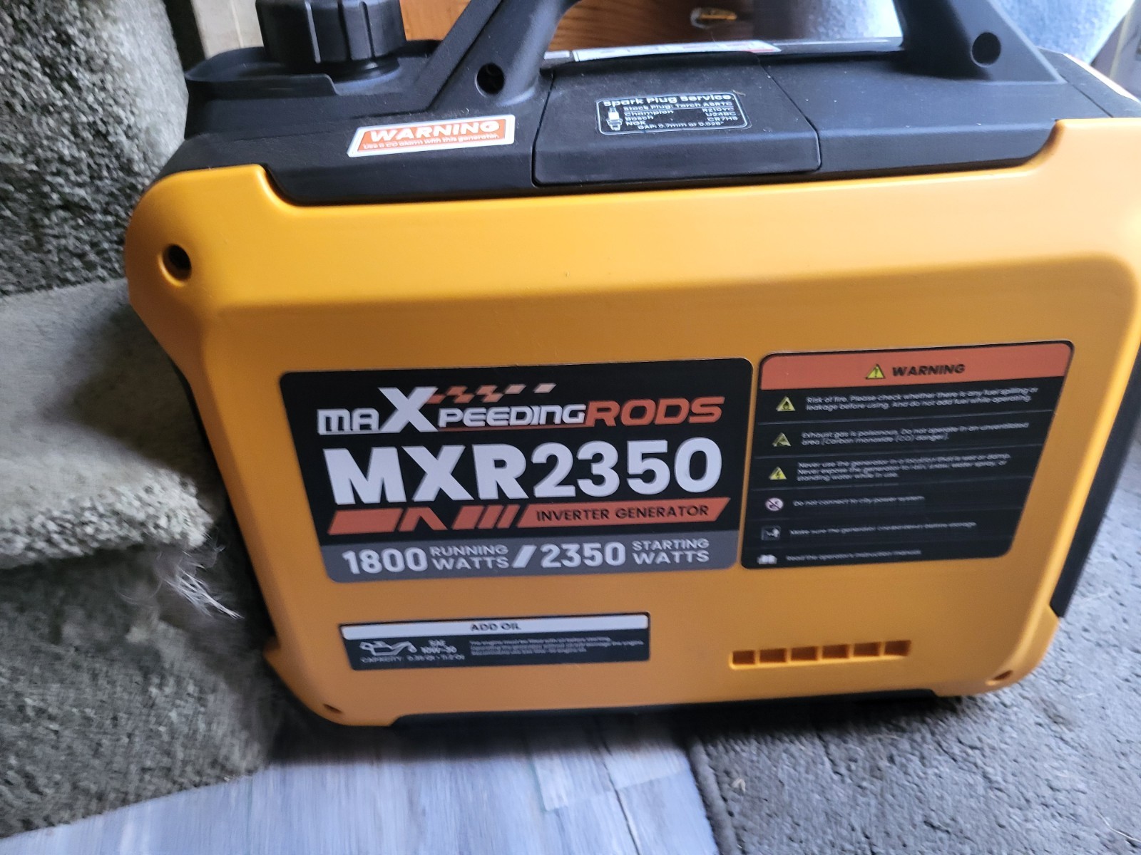 MaXpeedingRods MXR2350 Portable Inverter Generator 1800W/2350W 120V Eco