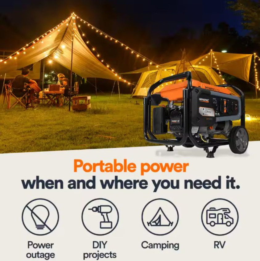 GP6500-Watt 8125 Gasoline Powered Portable Generator with COSense Reconditioned