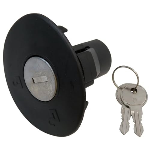 8U5Z9C268B Black Locking Gas Fuel Tank Cover Plug Cap with 2 Keys For Ford