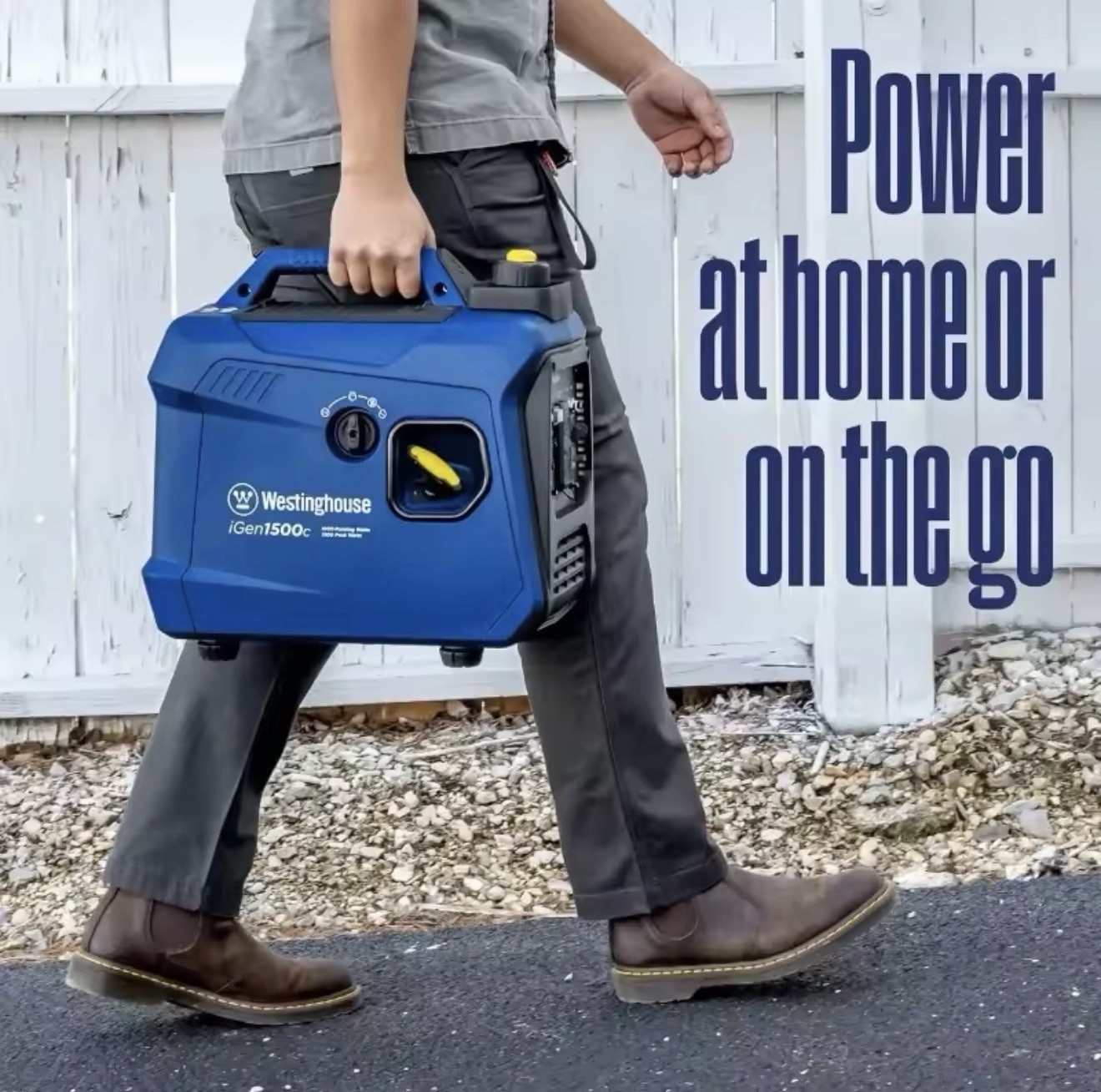 1500 Peak Watt Super Quiet & Lightweight Portable Inverter Generator, Gas Powere
