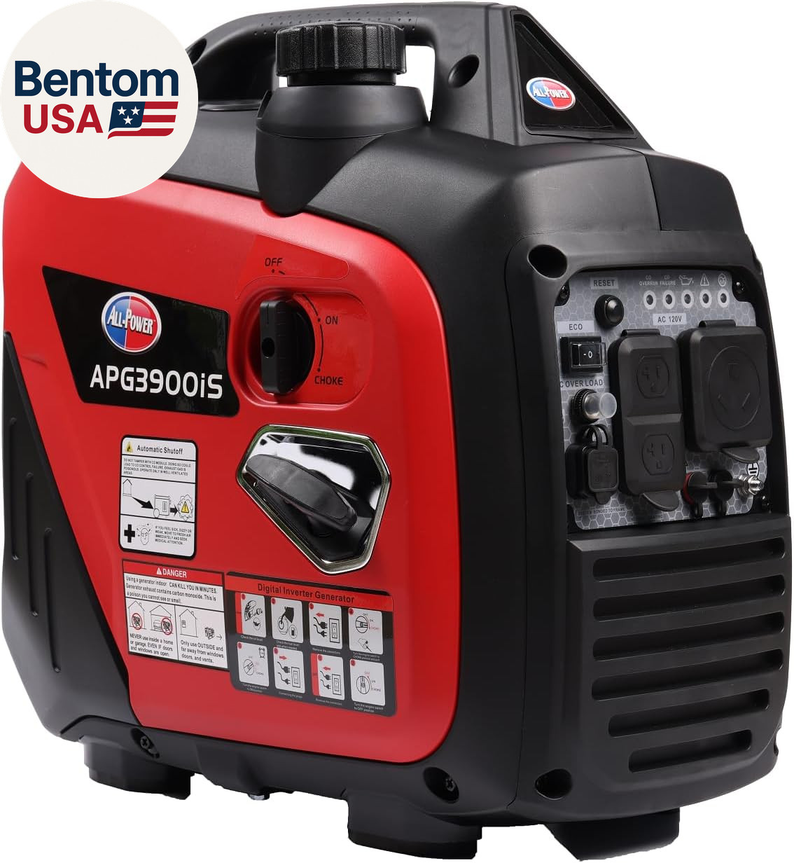 All-Power 3300W Peak Power Quiet Inverter Generator, 19.5Kg Portable, 67.6Db Low