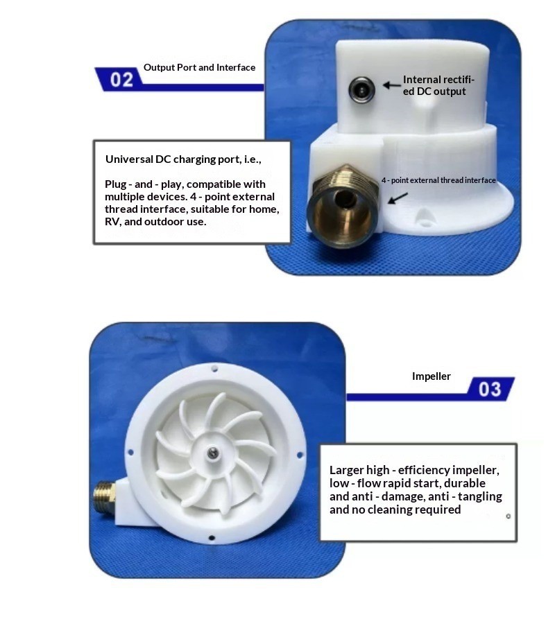 Portable Household Small Outdoor Hydraulic Generator Turbine Permanent