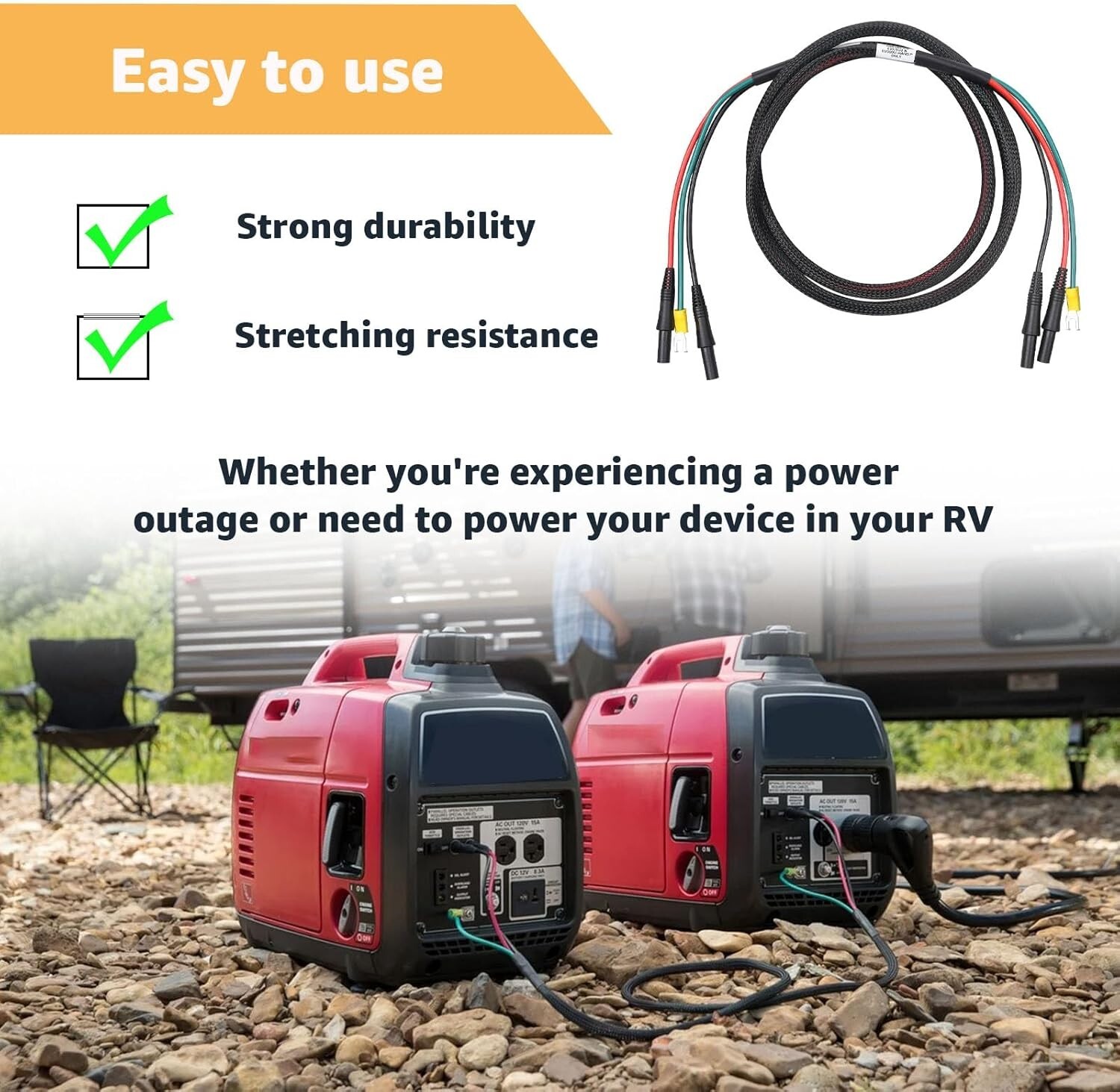 Honda Generator Parallel Cables for EU1000I, EU2000I, EU2200I, EU3000I