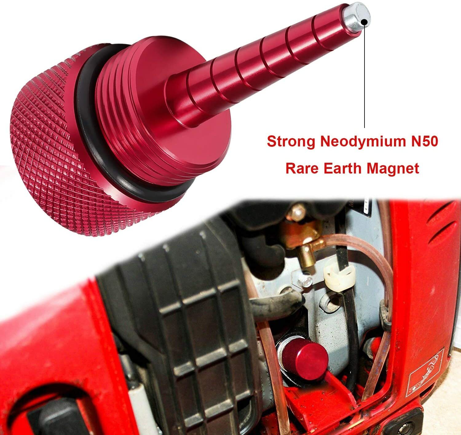 Red Aluminum Magnetic Oil Dipstick fit for Honda Generator EU2200i
