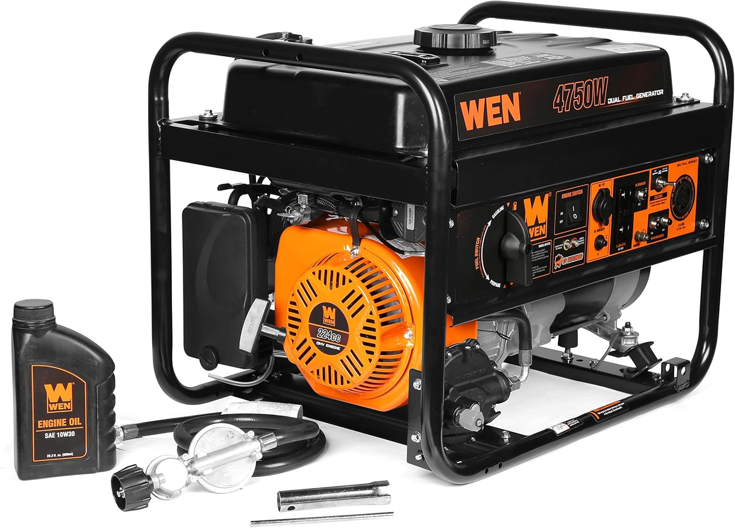 4750W Dual Fuel Portable Generator with CO Shutdown – 120/240V Power Solution