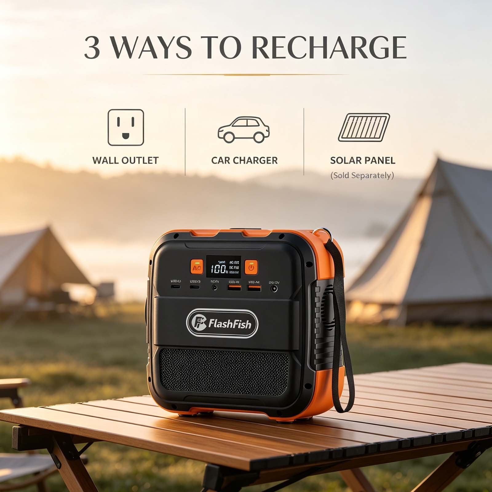 120W Portable Power Station 97Wh Small Backup Battery for Camping Power Outage