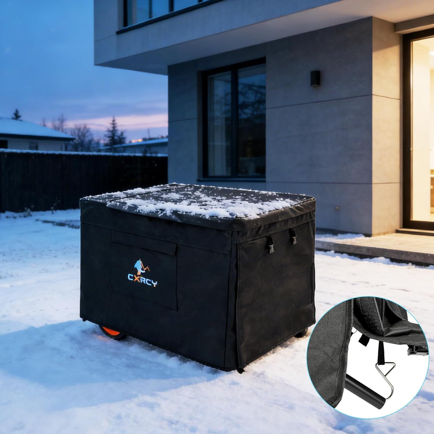 Waterproof All-Weather Generator Cover for 4000W-10000W Generators, Black